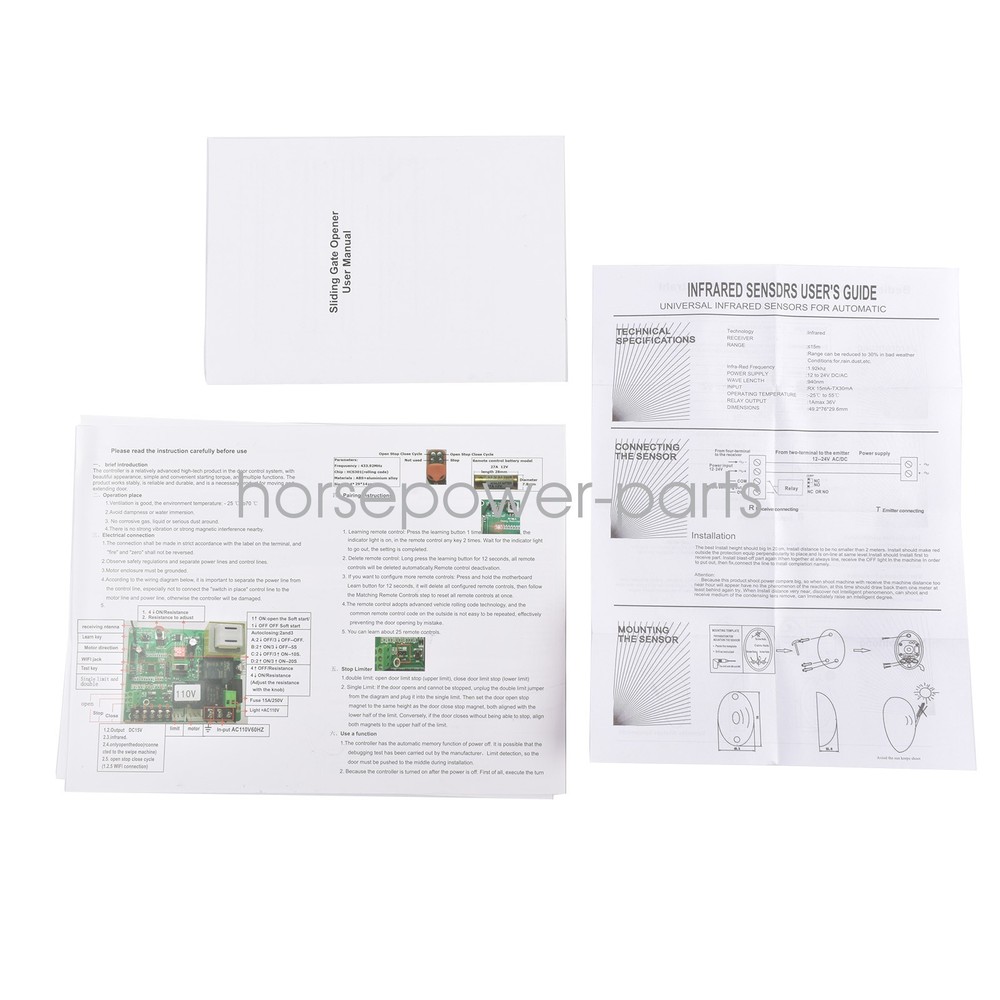 Automatic Motor Remote Kit Gate Operator for Sliding Gate with Wireless Keyboard