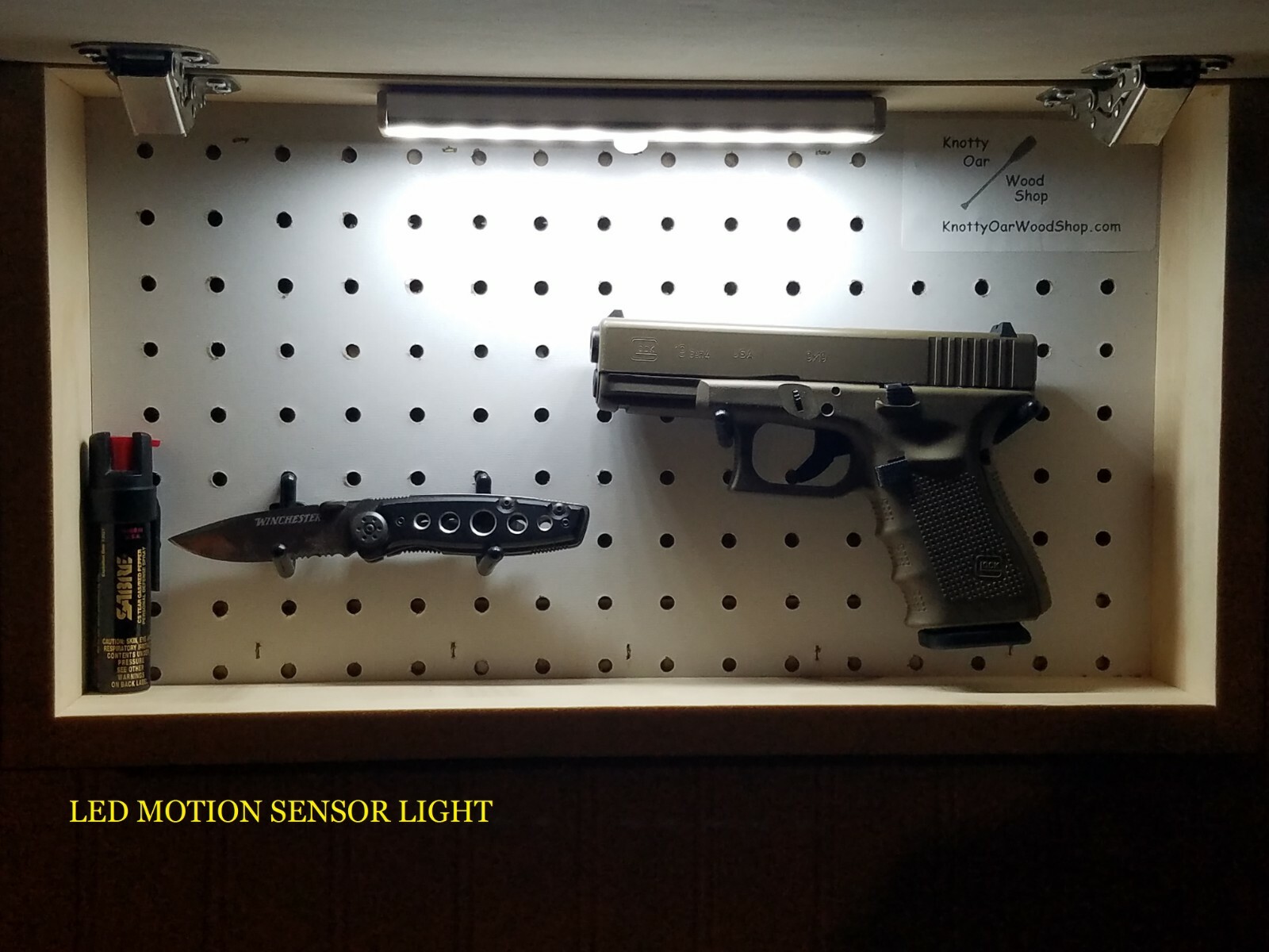 Dark Rustic | Hidden Gun Storage | Engraved American Concealment Flag | Safe