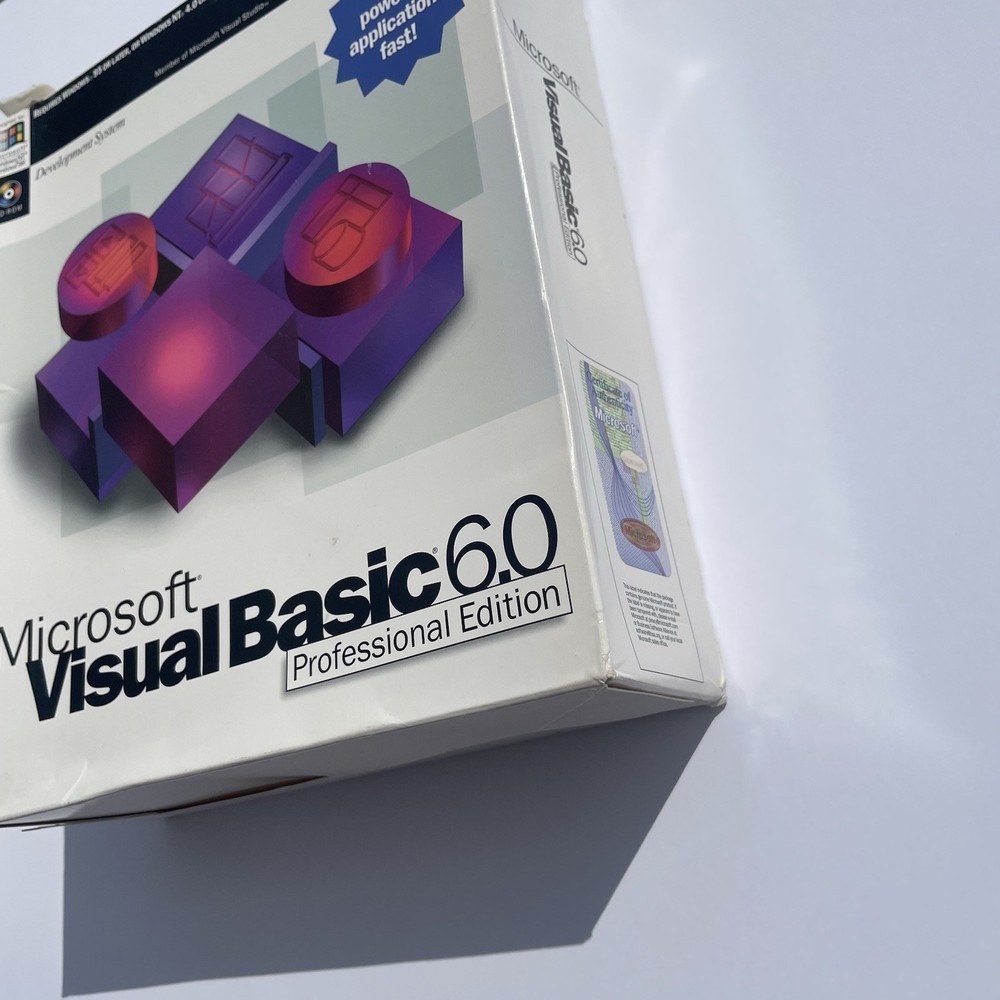 Microsoft Visual Basic 6.0 Professional Edition Pro 6 203-00490 Full Retail