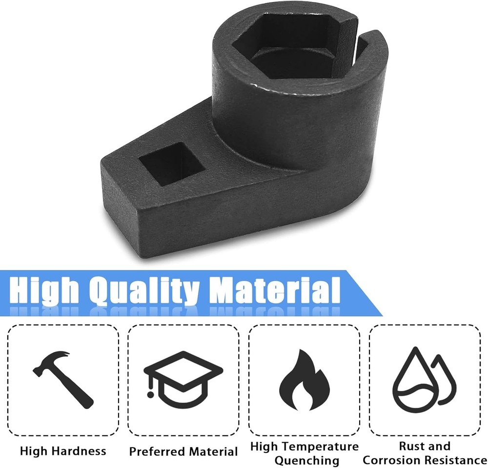 Offset Oxygen Sensor Socket, 3/8-Inch Drive, 7/8-Inch 22mm, Wire Gate Accesse...