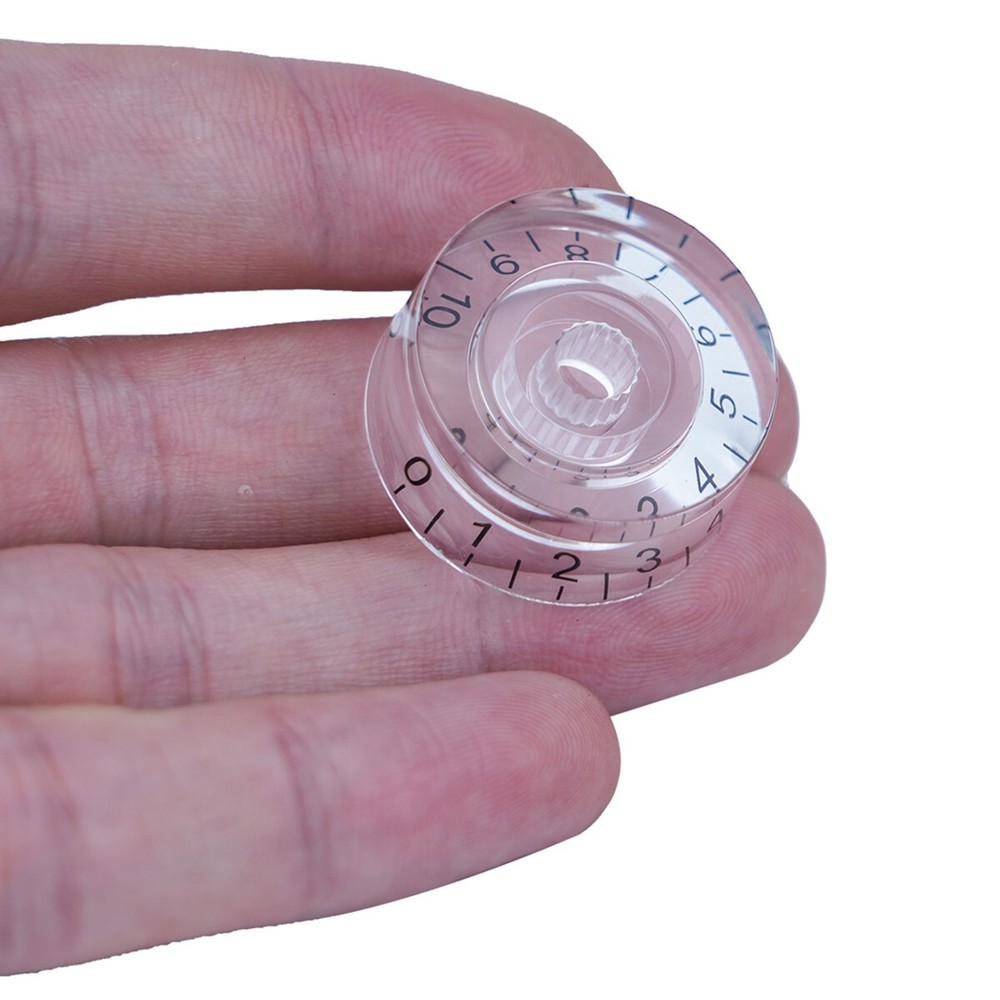 4x Electric Guitar Knobs Speed Volume Control Knobs For LP SG Guitar Transparent