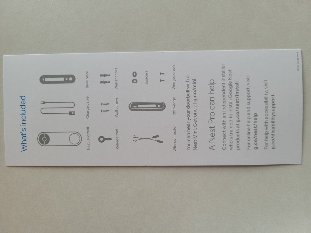 Google Nest Doorbell Battery - Snow