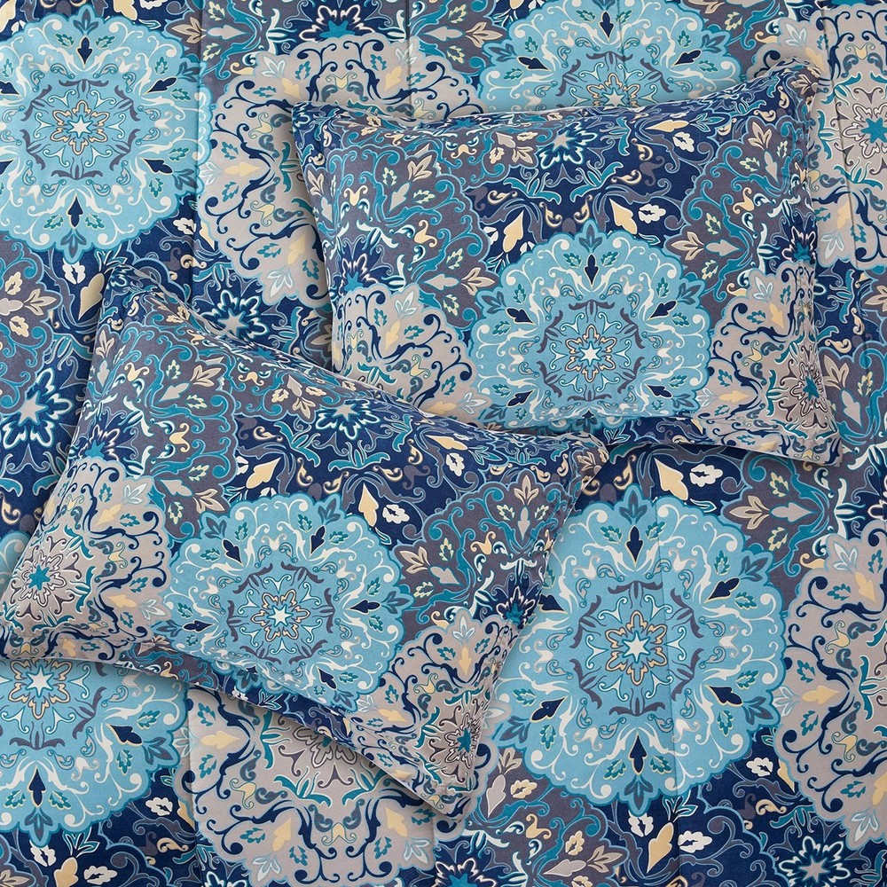 Modern Threads 6-Piece Printed Reversible Complete Bed Set Granada Twin