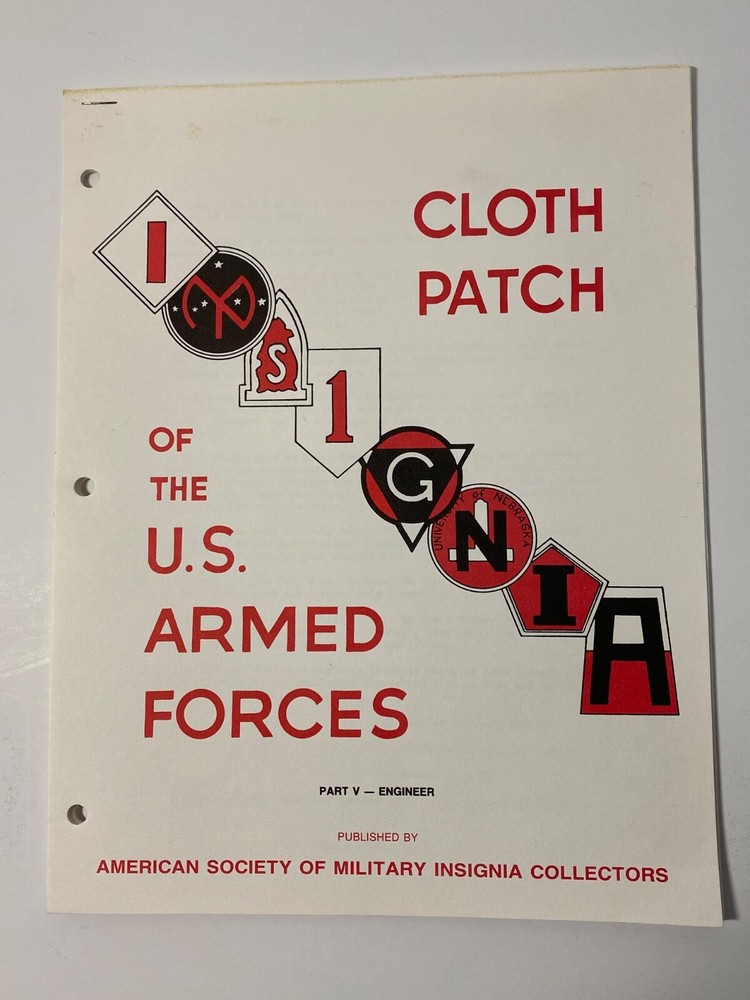ASMIC, CLOTH PATCH GUIDE, PART V, ENGINEERS,  FOR COLLECTORS