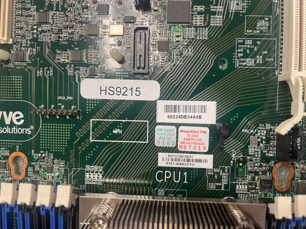 Hyve Solutions Dual Socket LGA2011-3 HS9215 Server Board w/ Heatsinks