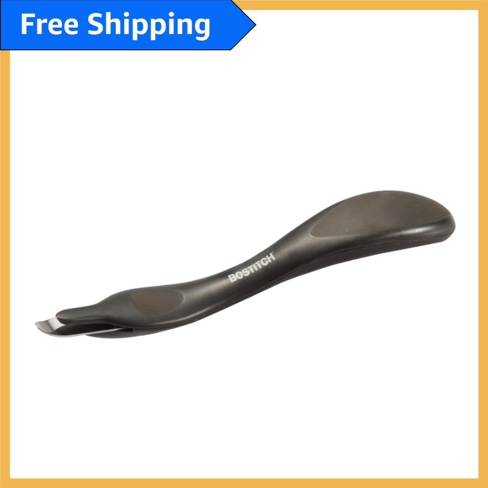 Compact Black Staple Remover - Ergonomic Design with Magnetic Pickup Function