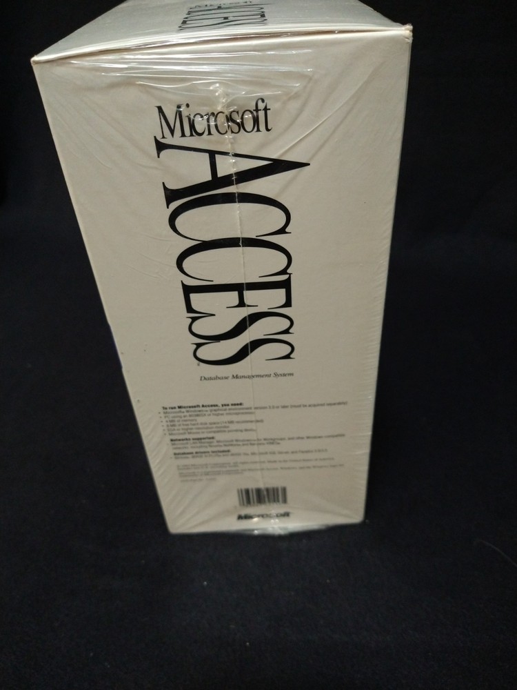 Microsoft Access Version 1.0 (3.5" Diskettes) Factory Sealed