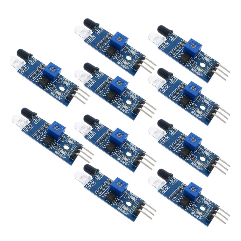 For Smart Car Robot 10pcs IR Infrared Obstacle Avoidance Sensor Module Part