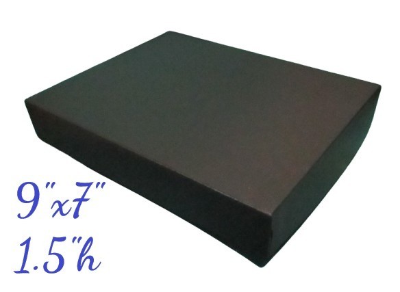 Matte Black Gift Box 9"x7"x1.5"h Solid Cardboard Display Packaging
