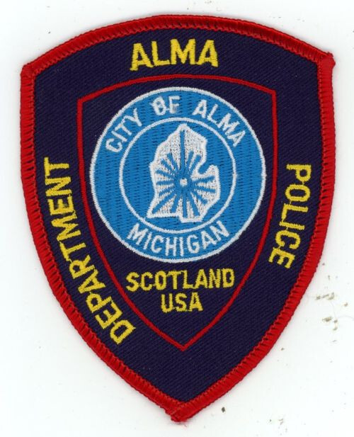 MICHIGAN MI ALMA POLICE NICE SHOULDER PATCH SHERIFF
