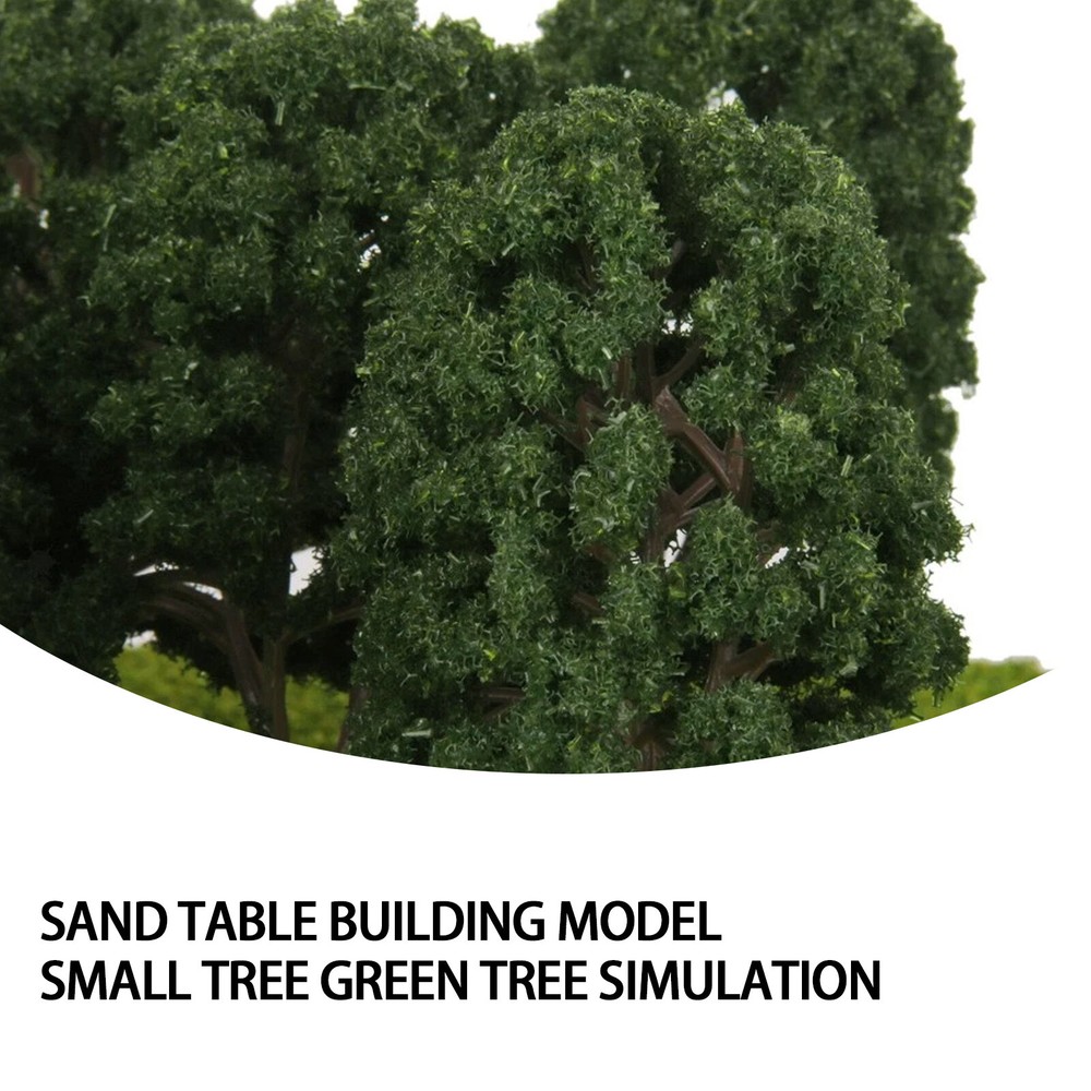 10pcs HO OO Scale Model Trees Layout Train Diorama Scenery Dark Green