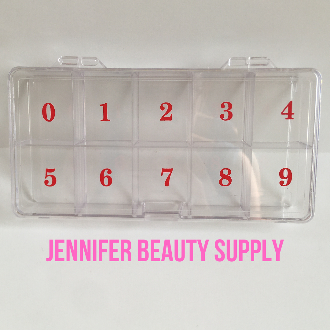 Plastic Storage Box Case Nail Art False Tips Gems 10cells Makeup Empty Container