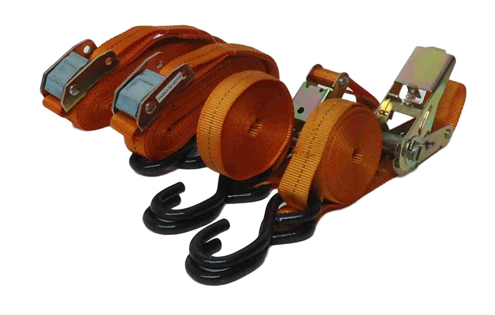 1"x15' ratchet tie down straps 2pc 1"x15' cam straps 2pcs