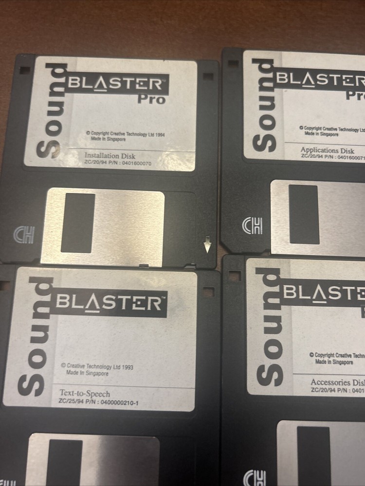 Sound Blaster Pro Software Diskettes 3.5” Creative Labs 1992
