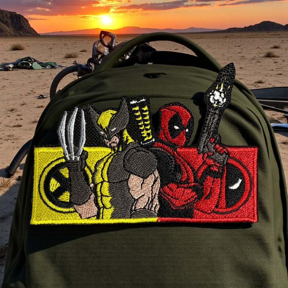 Deadpool & Wolverine Embroidery Patch 4" X 2.87