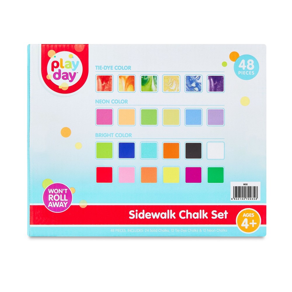 48 Count Multicolor Sidewalk Chalk Set
