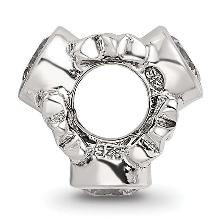 Silver Reflections CZ Bead QRS425