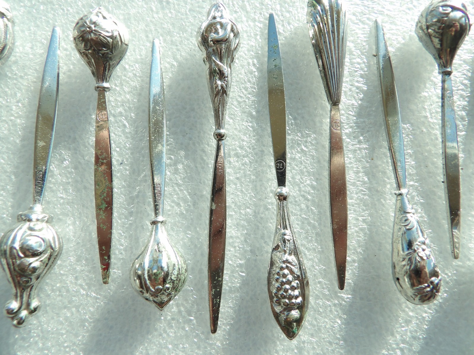 Vintage set of 12 TOW Sterling Creations Sterling Silver picks