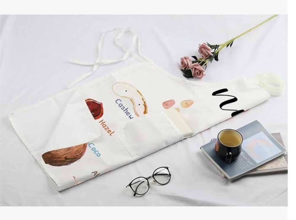 Apron Nut Design Tie Back Adjustable At Neck Kitchen Apron