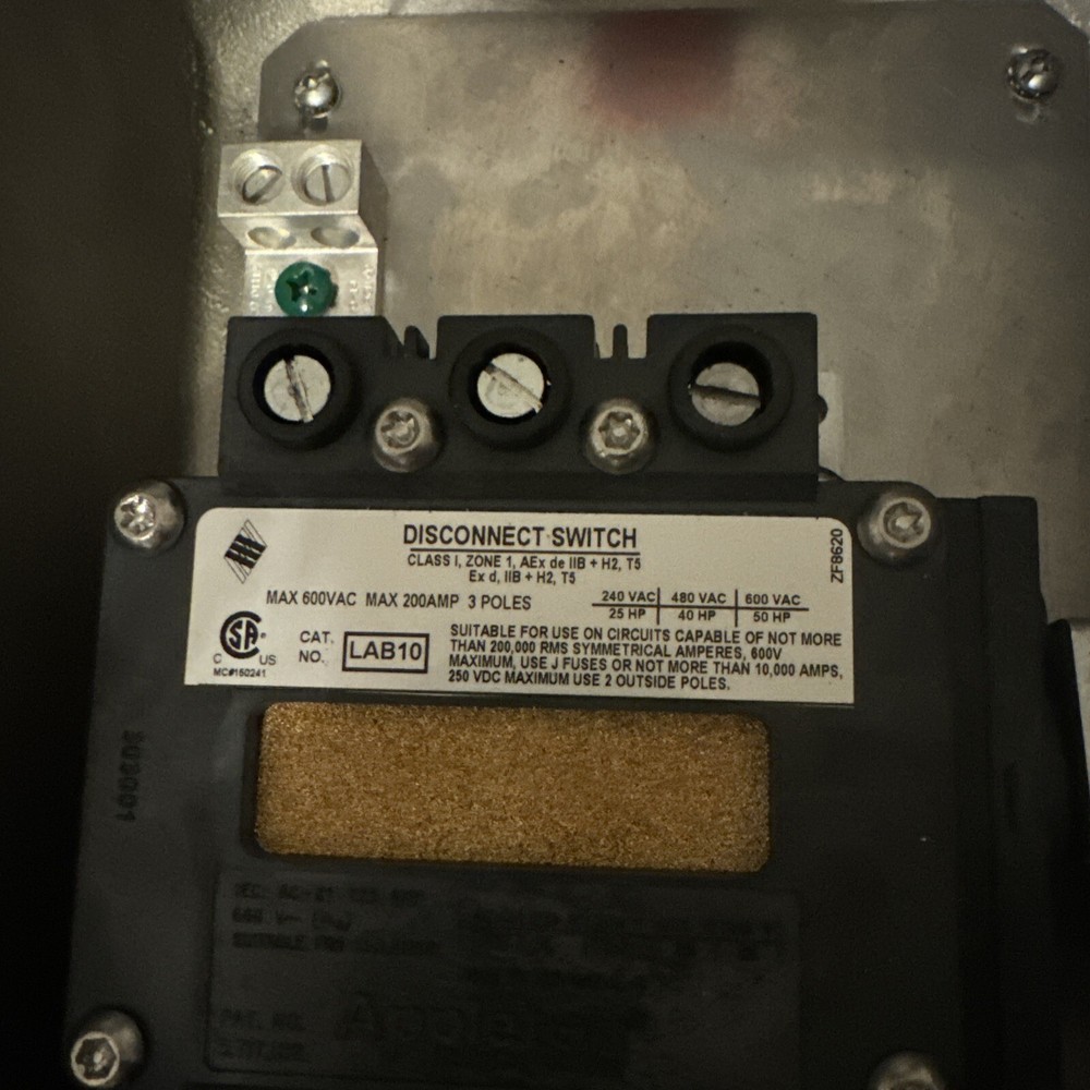 APPLETON EMERSON WD2S1034F DISCONNECT SWITCH. DIV.2 100A New