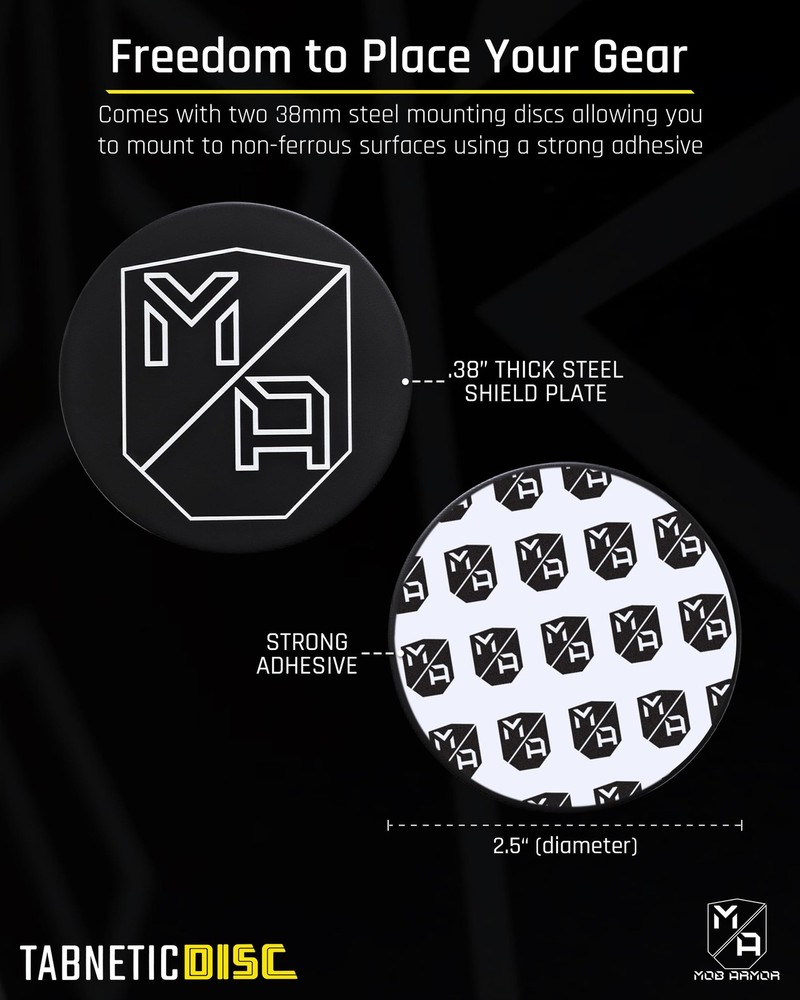 Mob Armor TabNetic Accessory Surface mounting disc, Compatible with alll Mob