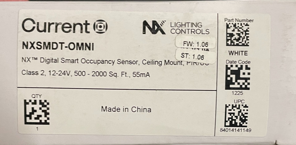 Current - NX Lighting Controls - NXSMDT-OMNI Occupancy Sensor, Ceiling Mount