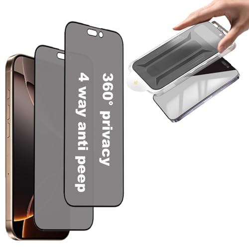 2 Pack Privacy Matte Screen Protector for for iPhone16e/14/13 Pro/13