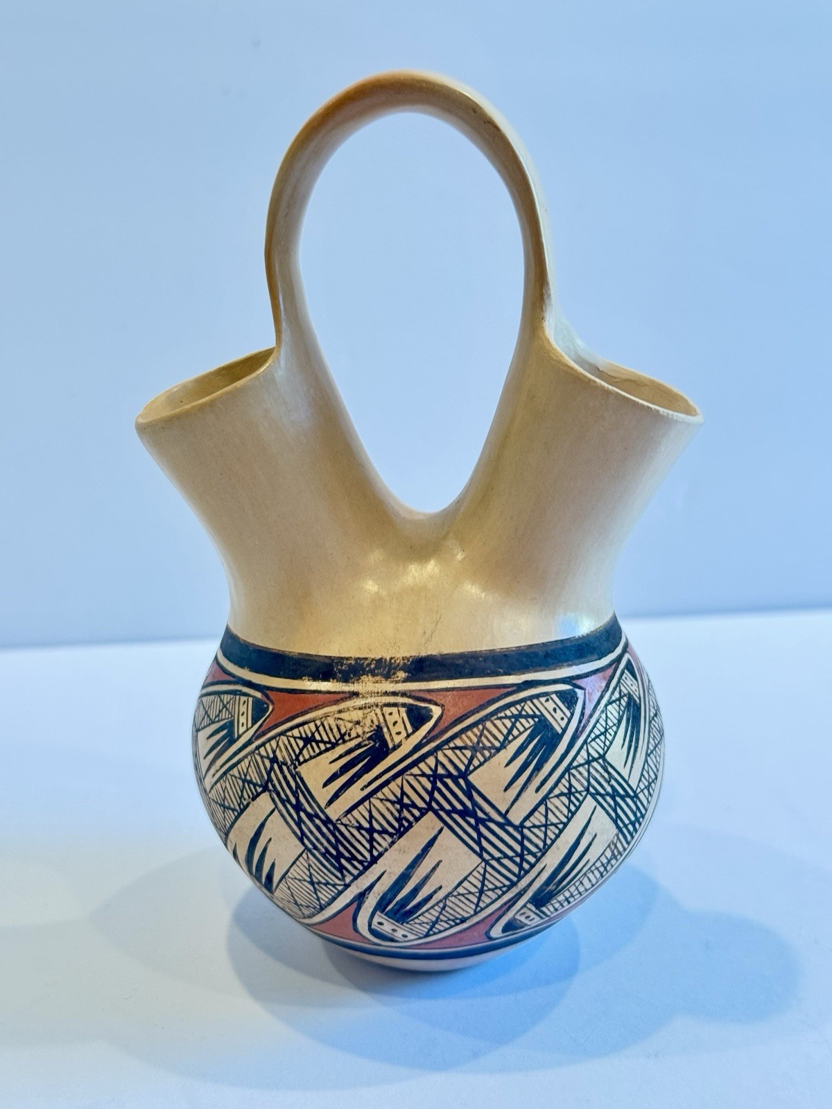 SUPERB Elton Nampeyo HOPI Polychrome Wedding Vase Migration Native Sikyatki VTG