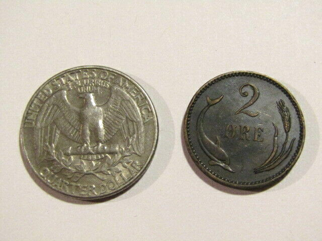 Denmark 1906 2 Ore Coin