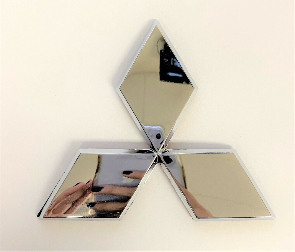 CHROME M MITSUBISHI EMBLEM REPLACEMENT FOR ECLIPSE FRONT BADGE 2009-2012