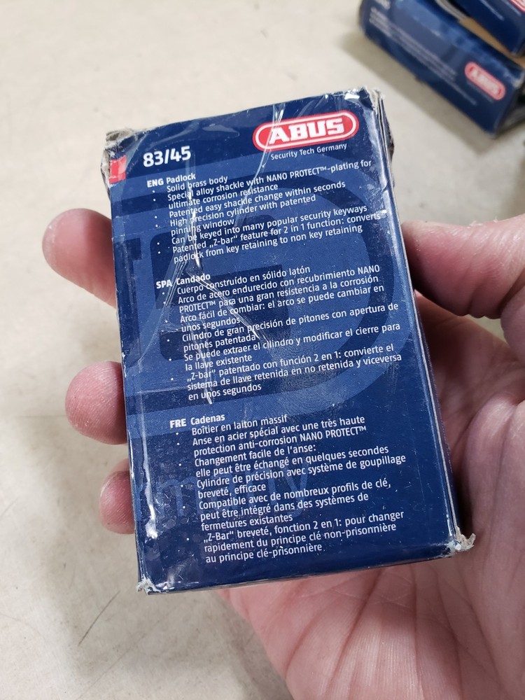 ABUS 83/45 Solid Brass Padlock w/ Key In Box OB#3000