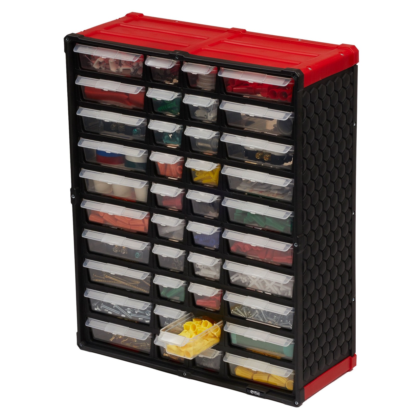 40-Compartment Small Parts Stprage Organizer, Red,NEW！