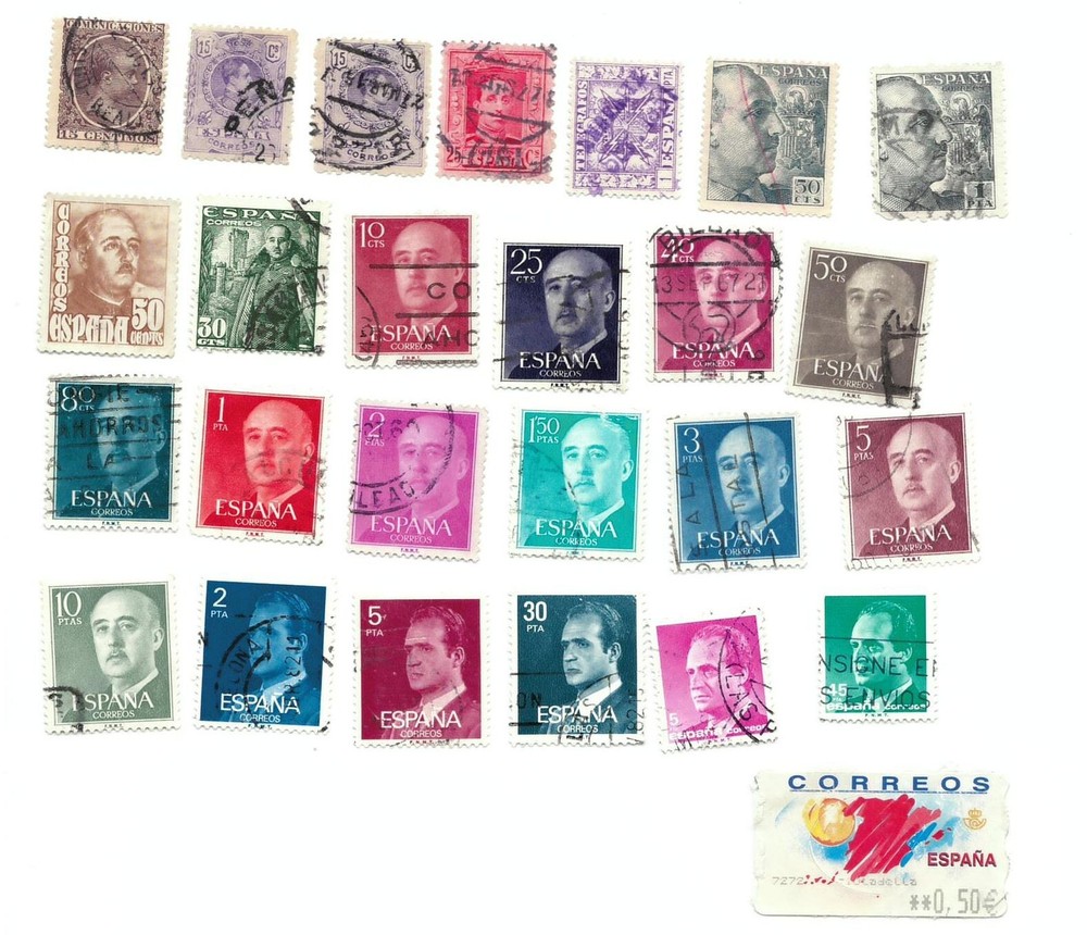 LOT005SPA  SPAIN STAMPS 26 different  *USED*