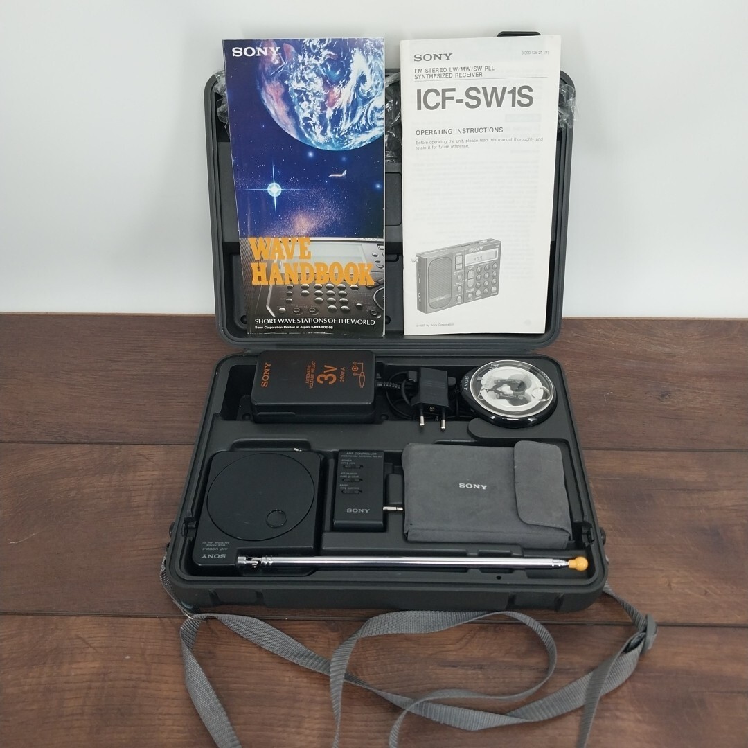 Sony ICF-SW1 AM FM LW SHORTWAVE Radio Restored with accessories Manuals and case