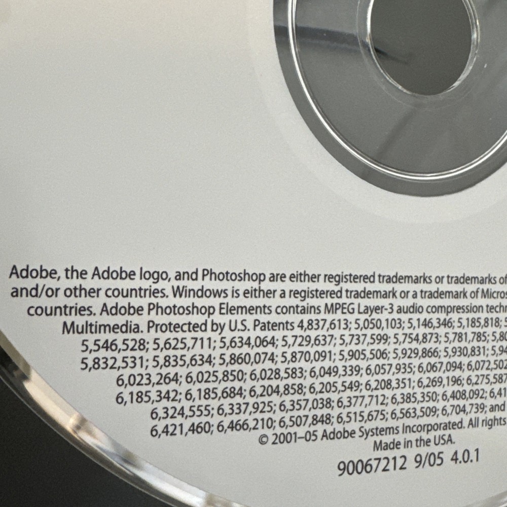 Adobe Photoshop Elements 4.0 & Adobe Premiere Elements 2.0 (PC, 2005)w/ Serial #