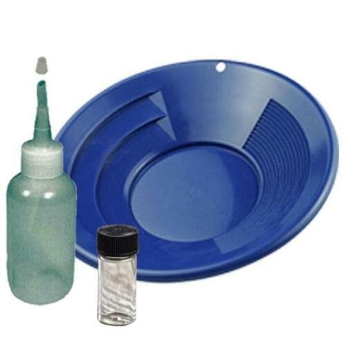 Sluice Monkey 14" Blue Gold Pan Panning Kit