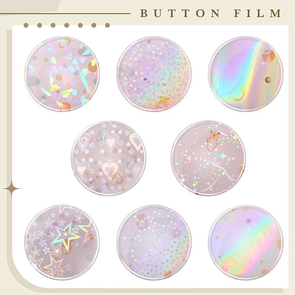 Pin Maker Machine Kit Laminate Sheets Button Glittering Film V6A23991