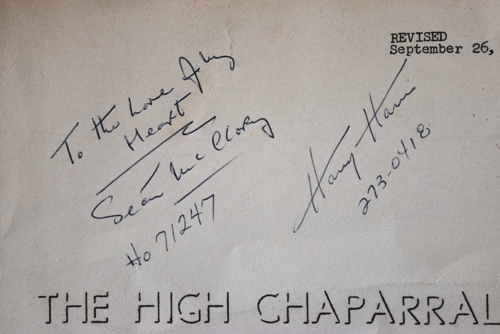 1968 The High Chaparral (The Glory Soldiers ) Original Screenplay Script Signed