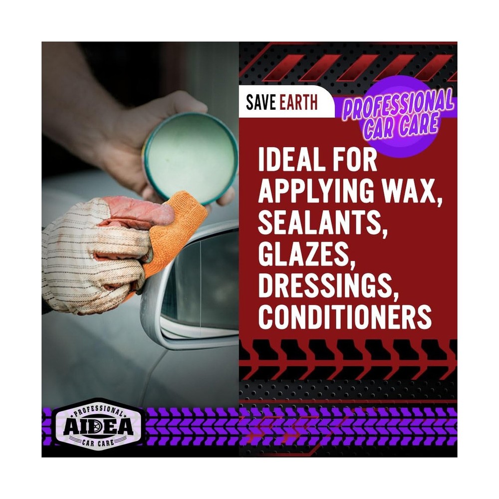 AIDEA Microfiber Applicator Pad-8Pack, Car Wash Sponge, Premium Microfiber Sp...