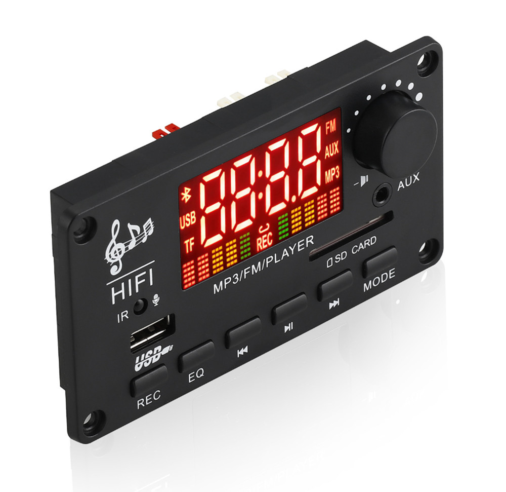 Car FM Radio Module Bluetooth 5.0 MP3 Decoder Board USB TF Audio Player 7-22V