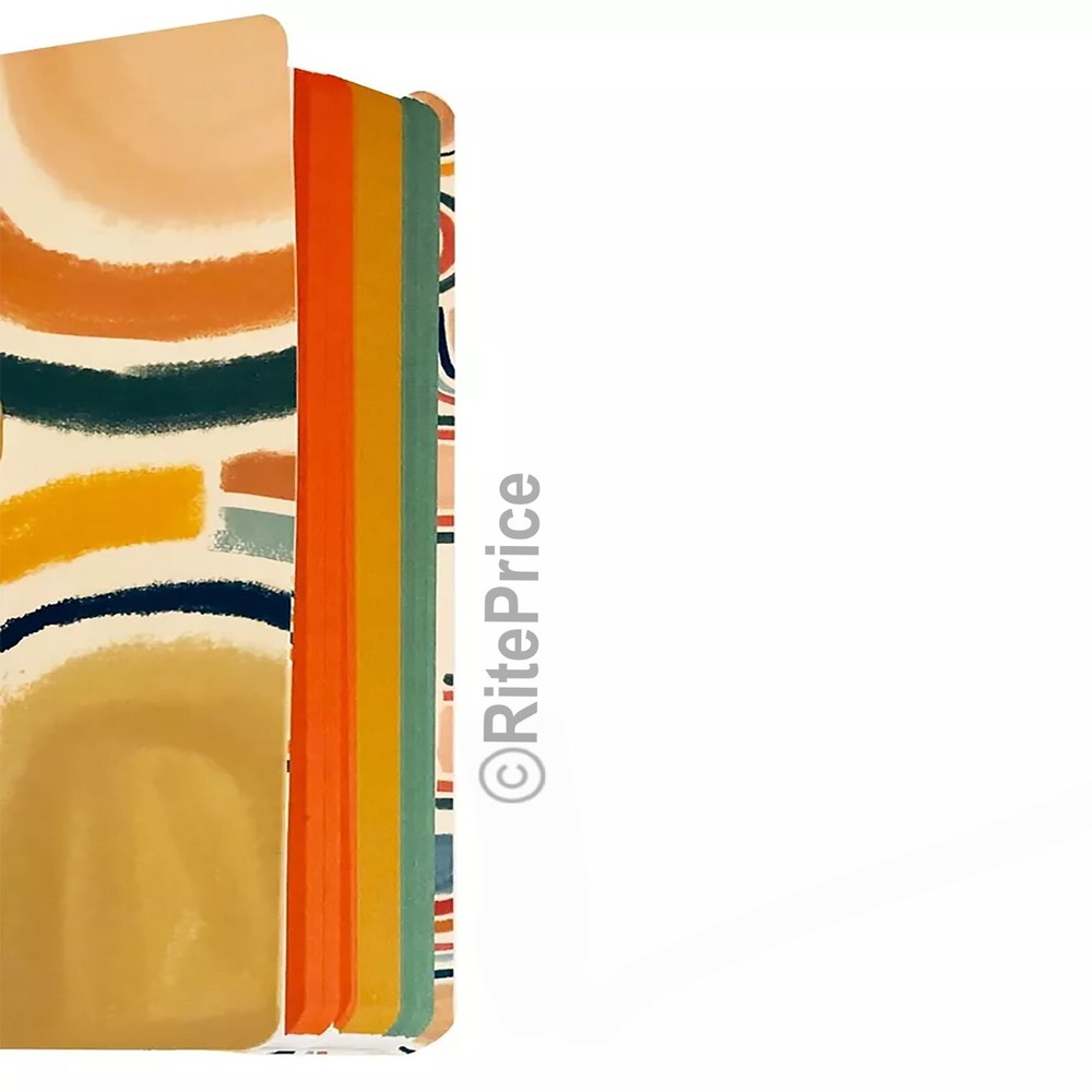 Molly & Rex Spiral Notebook,Abstract Pattern, College Ruled with Folder (3 Pack)