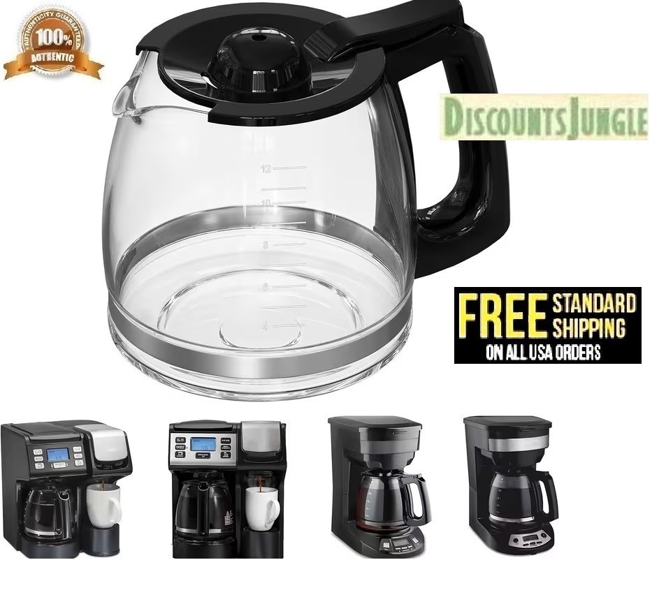 12 Cup Coffee Maker Carafe Replacement Pot Compatible with Hamilton Beach Flexbr