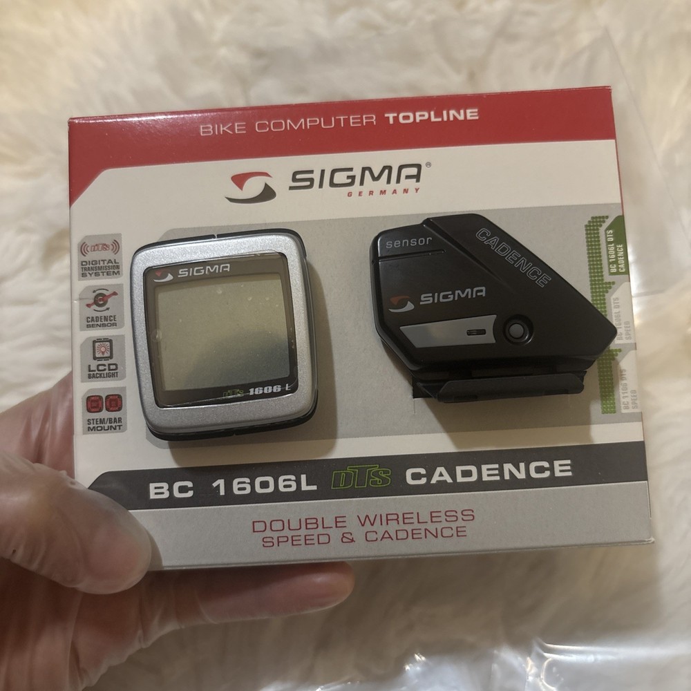 Sigma Bike Computer BC1606LDTS Candence Wireless /measures speed.