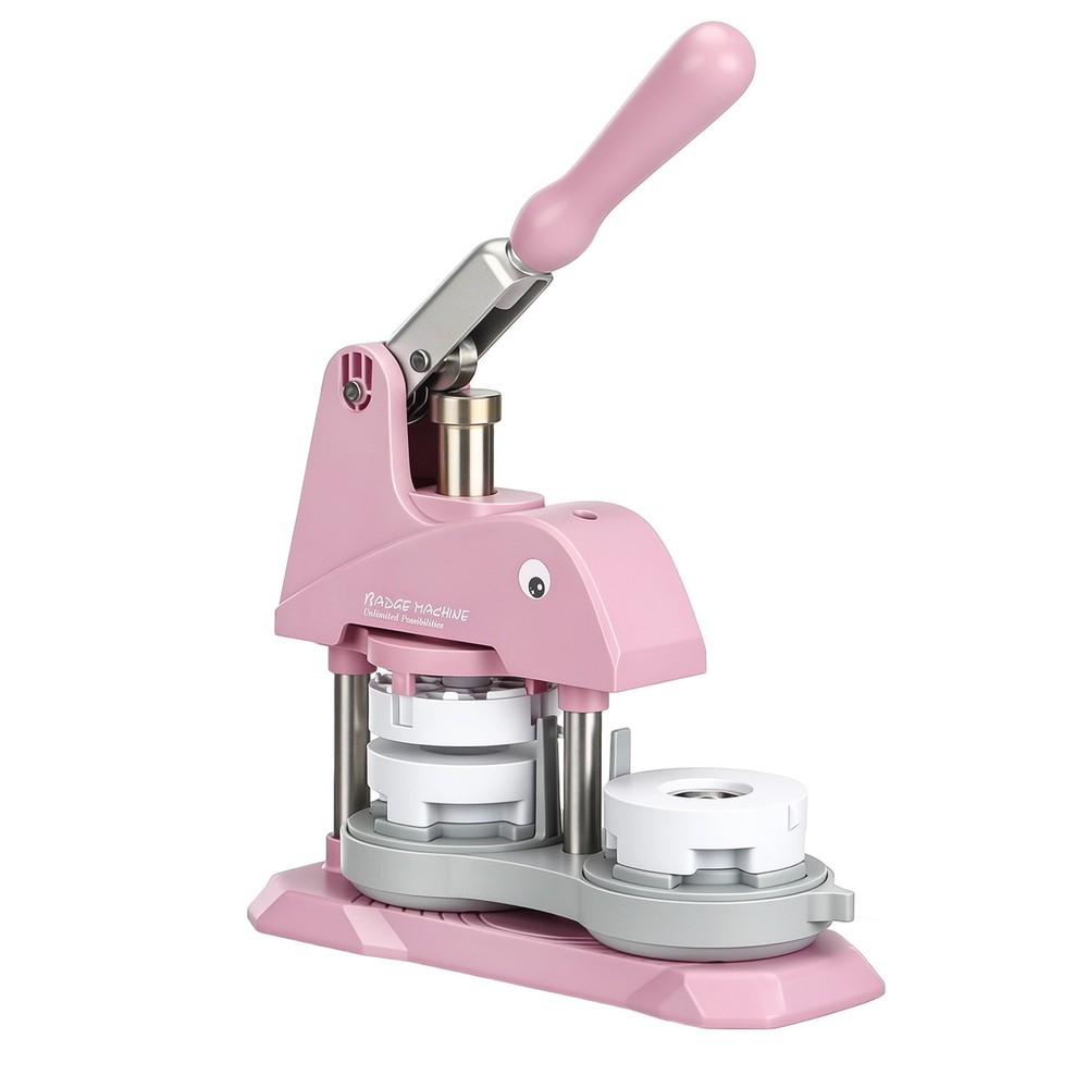 Button Maker Machine 3 Sizes DIY Pin Making Machine 1+1.25+2.25 inch 300 Button