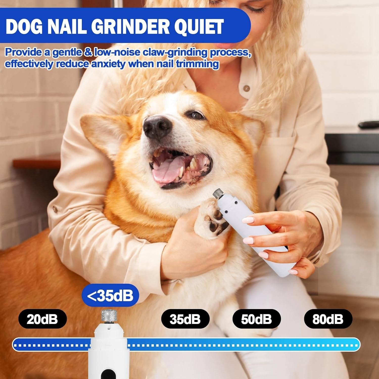 Upgraded Silent Groom Pro Nail Grinder Heusom Silent Grind Pro for Dogs Nail NEW