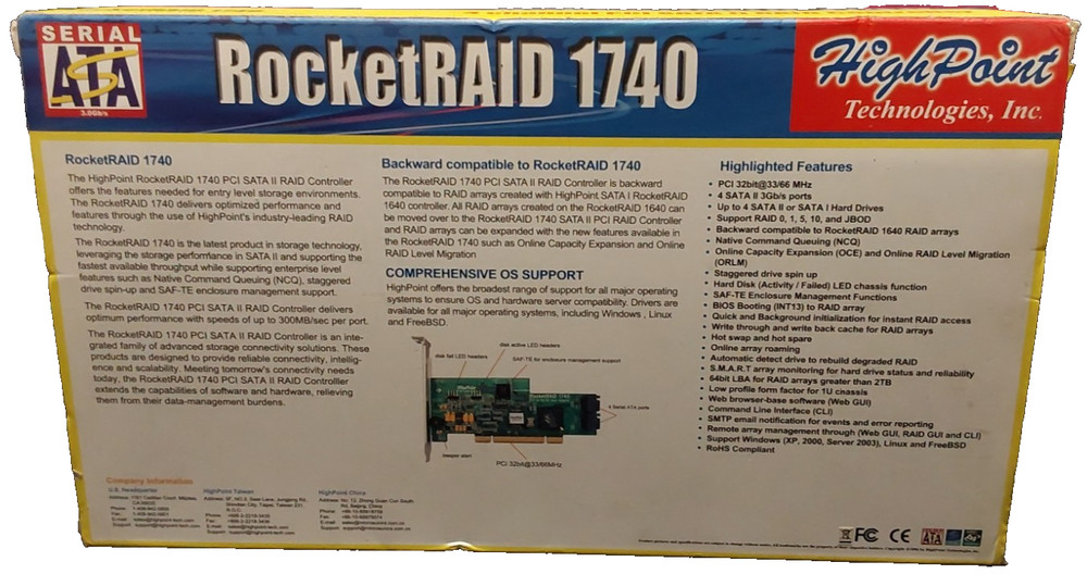 HighPoint Technologies RocketRAID 1740 RAID Controller Card