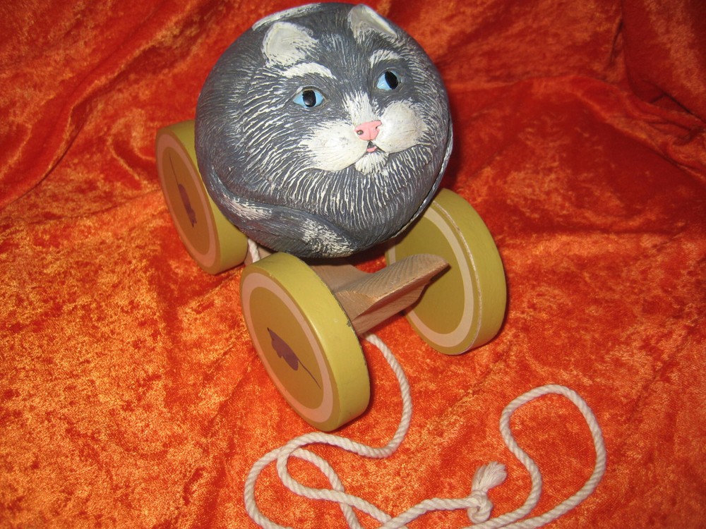 BRIERE PULL TOY CAT ROLY POLY BOB TIMBERLAKE COLLECTION