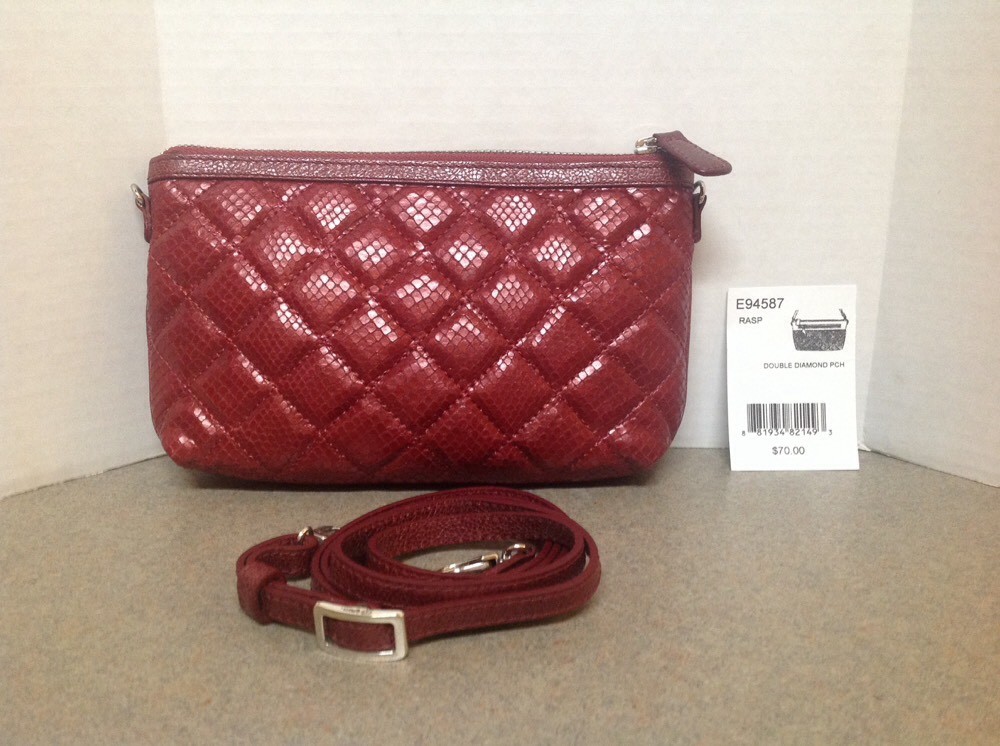 Brighton ~DOUBLE DIAMOMD~ pouch in raspberry NWT