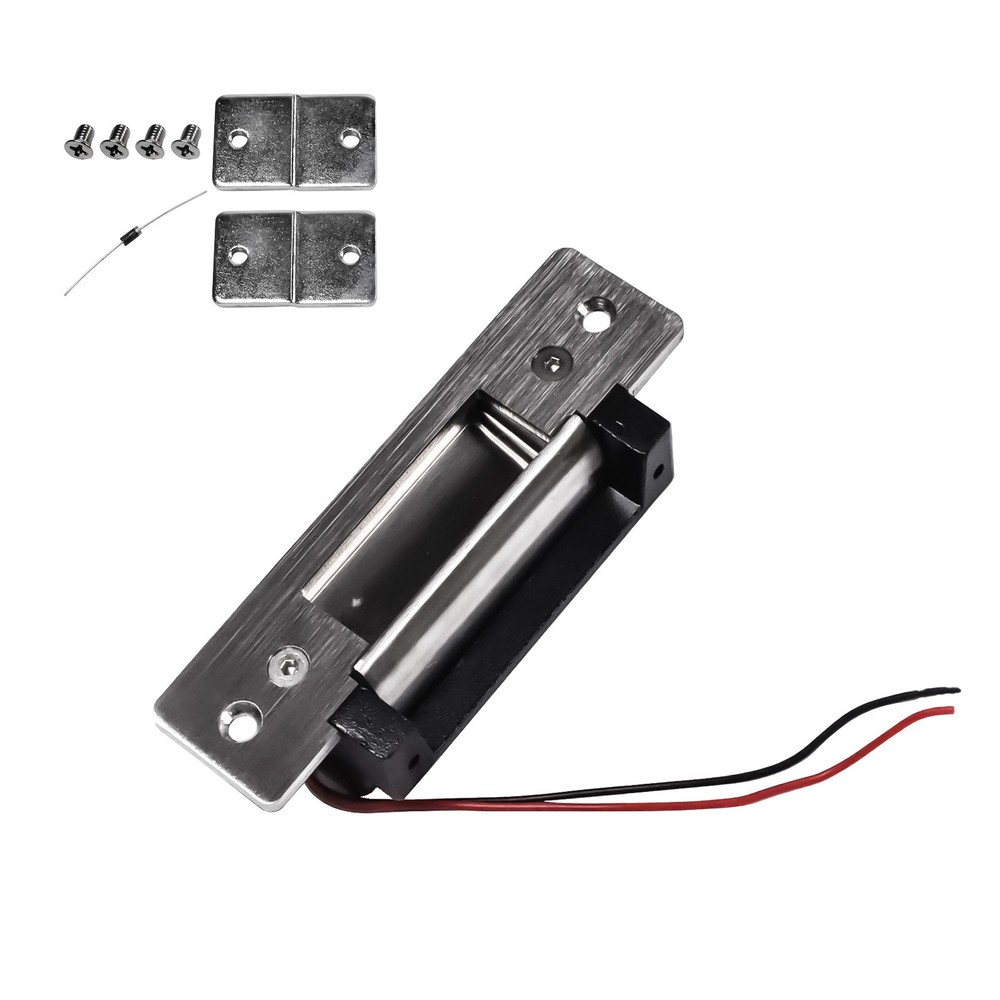 For 12VDC Fail-Secure/Fail-Safe Adjustable Electric Door Strike Lock - Black