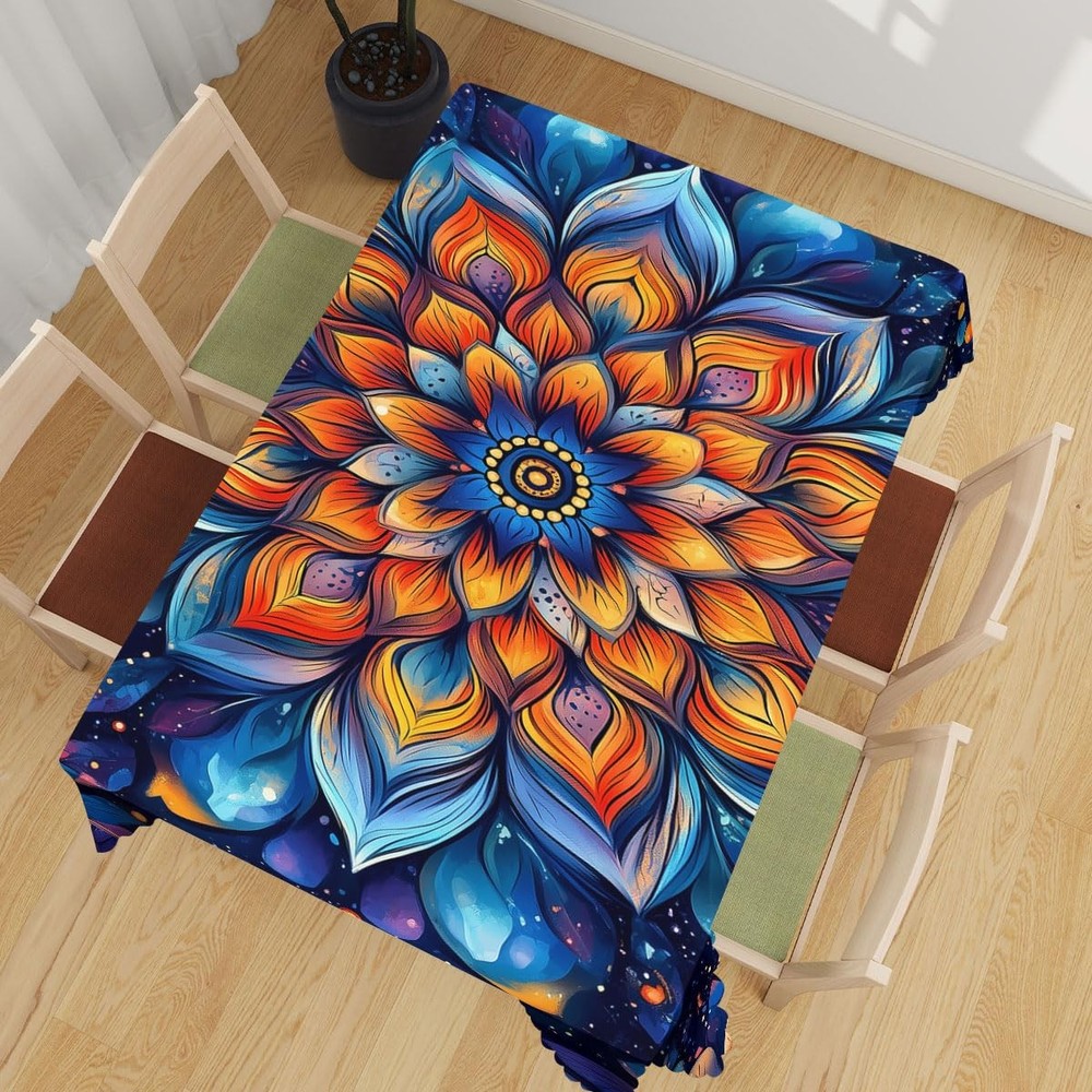 Mandala Decorative Rectangle Table Cloth 70" x 52" (Rectangular), Mandala_20